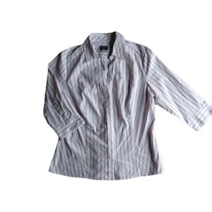 Riders by Lee Striped Fitted Button Down Shirt